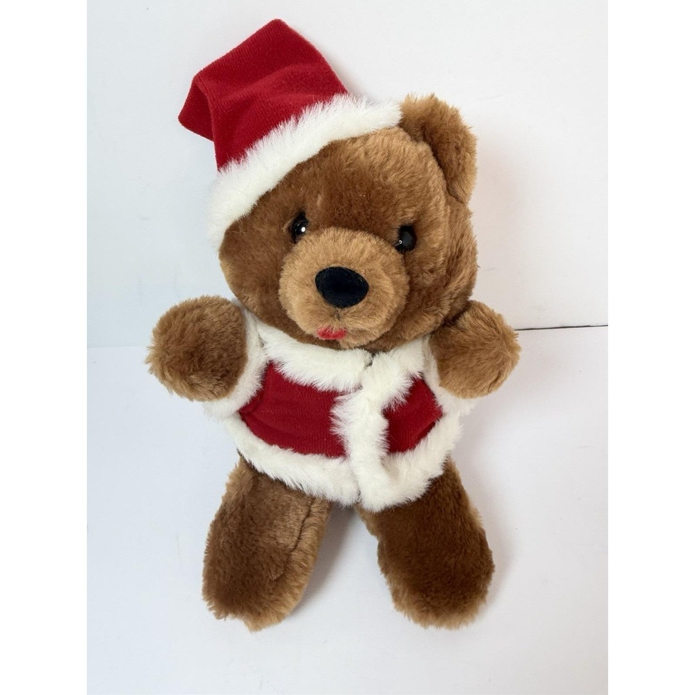 Dakin 1984 Christmas Santa Bear‎ Plush Stuffed Animal Holiday Vintage